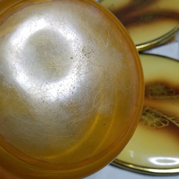 Vintage Vanity Set: Mirror, Brush & Hair Receiver - Picture 12 of 15